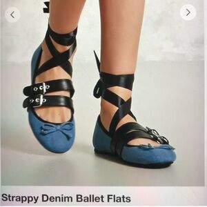 New for ever 21  strapping Denim Shoes size 7